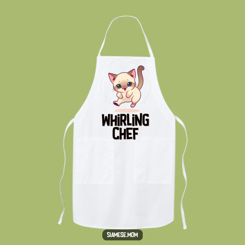 Funny Dizzy Siamese Cat Apron - Playful Kitchen Wear for Cat Lovers