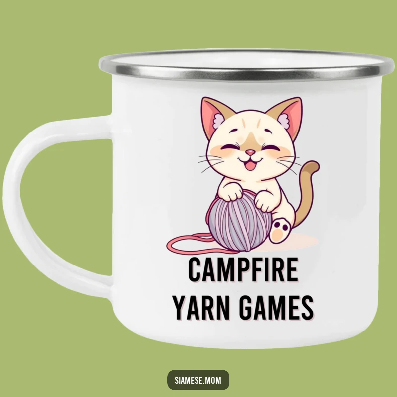 Funny Siamese Cat Camping Mug: Cozy Adventures - Outdoor Gift!