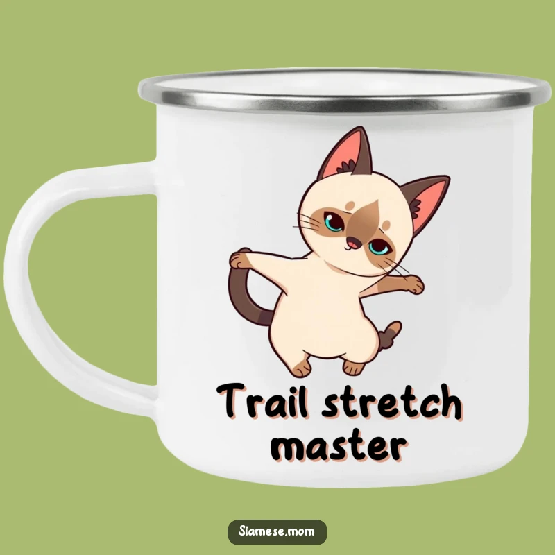 Funny Siamese Cat Camping Mug: Graceful Sips for Outdoor Adventures