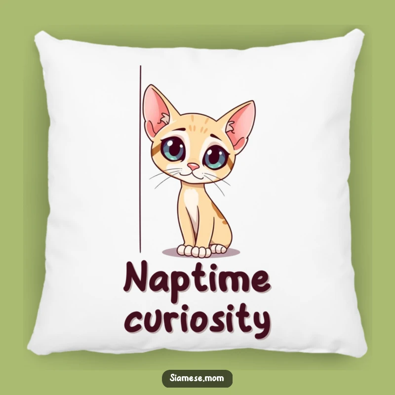 Comfy Funny Curious Cat Pillow: Peeking Around Corner - Cozy Pet Gift