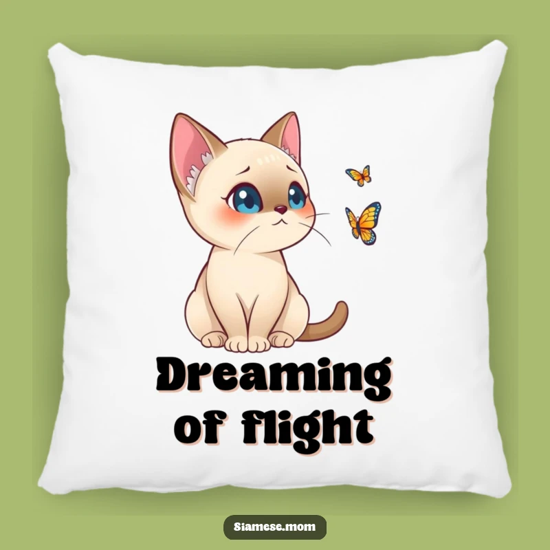 Funny Kawaii Siamese Cat Pillow - Cozy Alert Watcher Cushion for Comedic Comfort