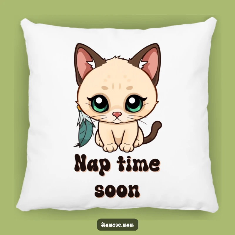 Funny Kawaii Siamese Cat Pillow: Cozy Curiosity Accent, Comfy Funny Gift!