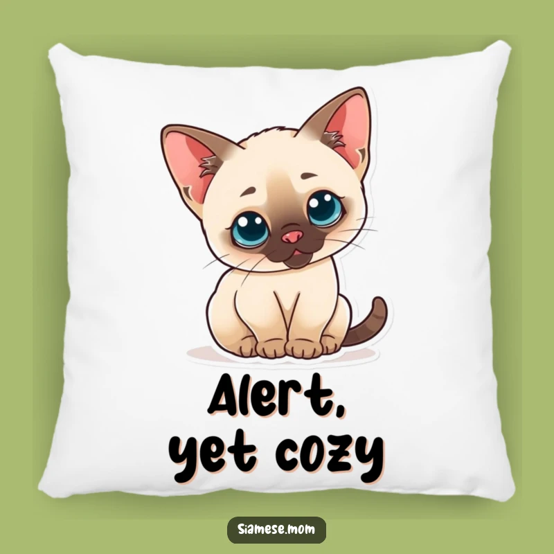 Funny Kawaii Siamese Cat Pillow - Cozy & Cute Accent Pillow