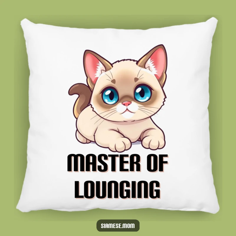 Funny Kawaii Siamese Cat Pillow - Luxurious Comfort for Cozy Moments