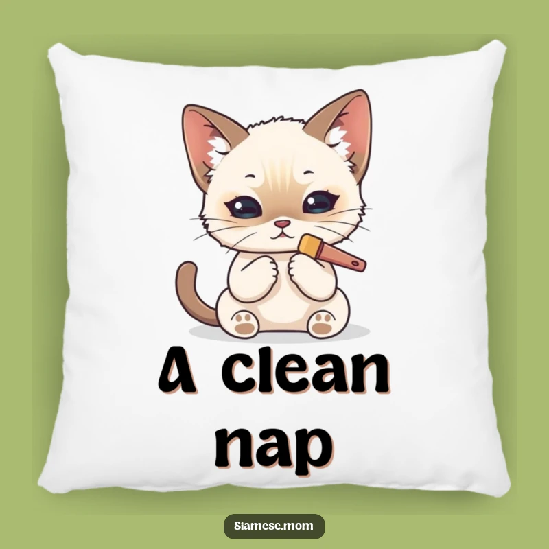 Funny Kawaii Siamese Cat Pillow: Soft Pampered Kitty Comfort - Cozy Gift