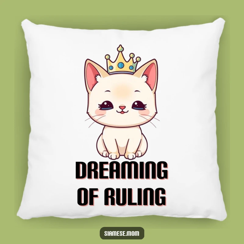 Kawaii Siamese Cat Pillow - Royal Comfort, Funny and Regal Decor