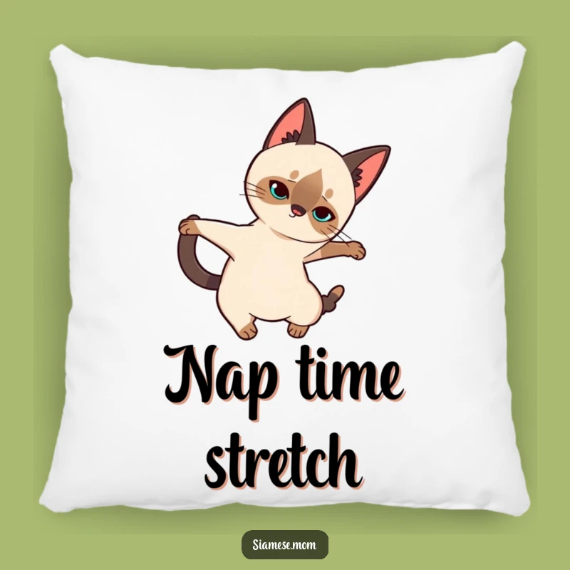 Funny Siamese Cat Pillow: Cuddle Up with Graceful Comfort