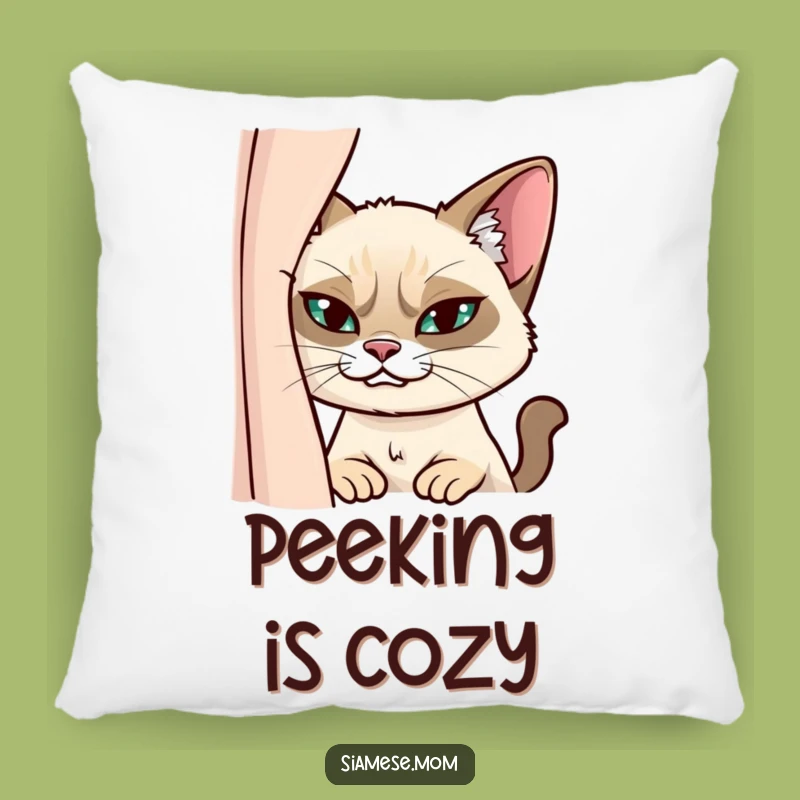 Funny Siamese Cat Pillow: Cozy & Cheeky - Hilarious Home Accent!