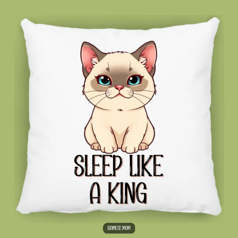 Funny Regal Siamese Cat Pillow: Pampered Comfort, Perfect Funny Gift