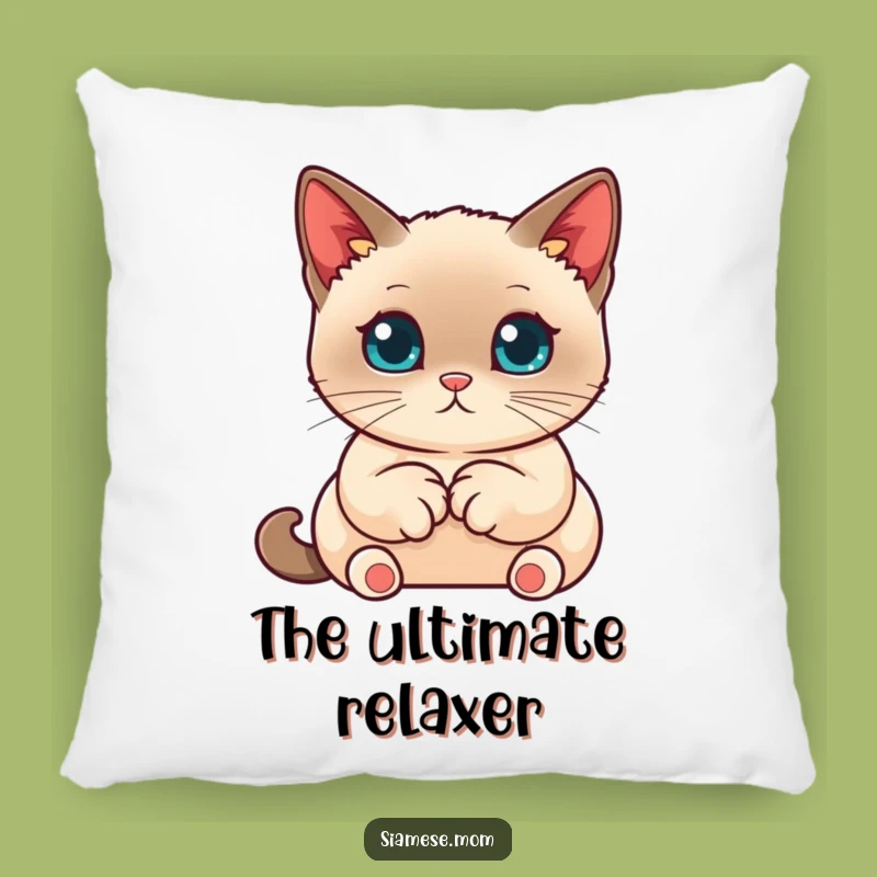 Soft Funny Siamese Cat Pillow - Kawaii Neat Paws Cushion - Cozy and Cute Funny Gift