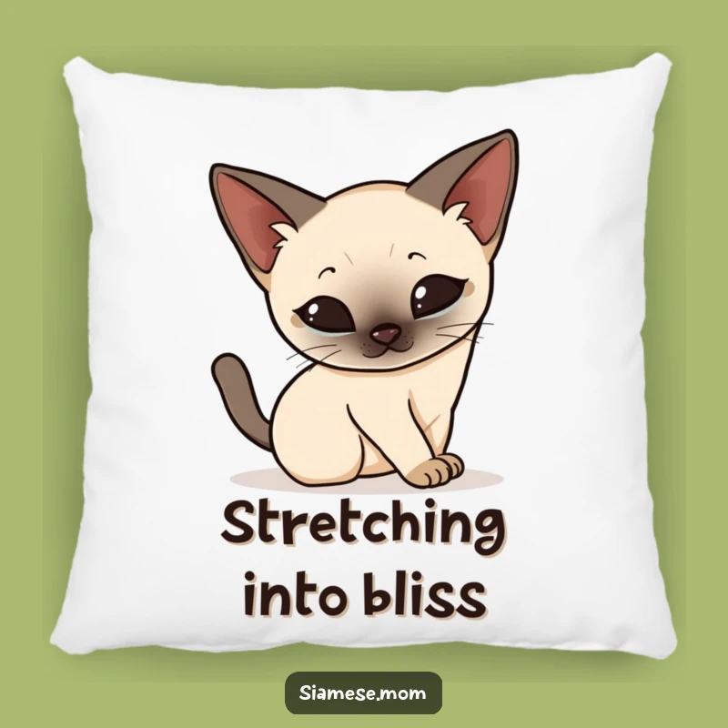 Funny Kawaii Siamese Cat Pillow: Cozy Elegance Accent, Comfy Funny Gift!