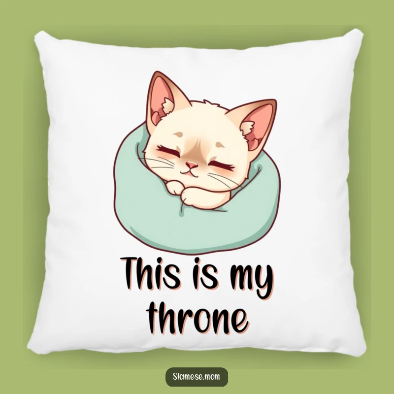 Funny Kawaii Siamese Cat Pillow - Cozy Blanket Purr Cushion for Comedic Comfort