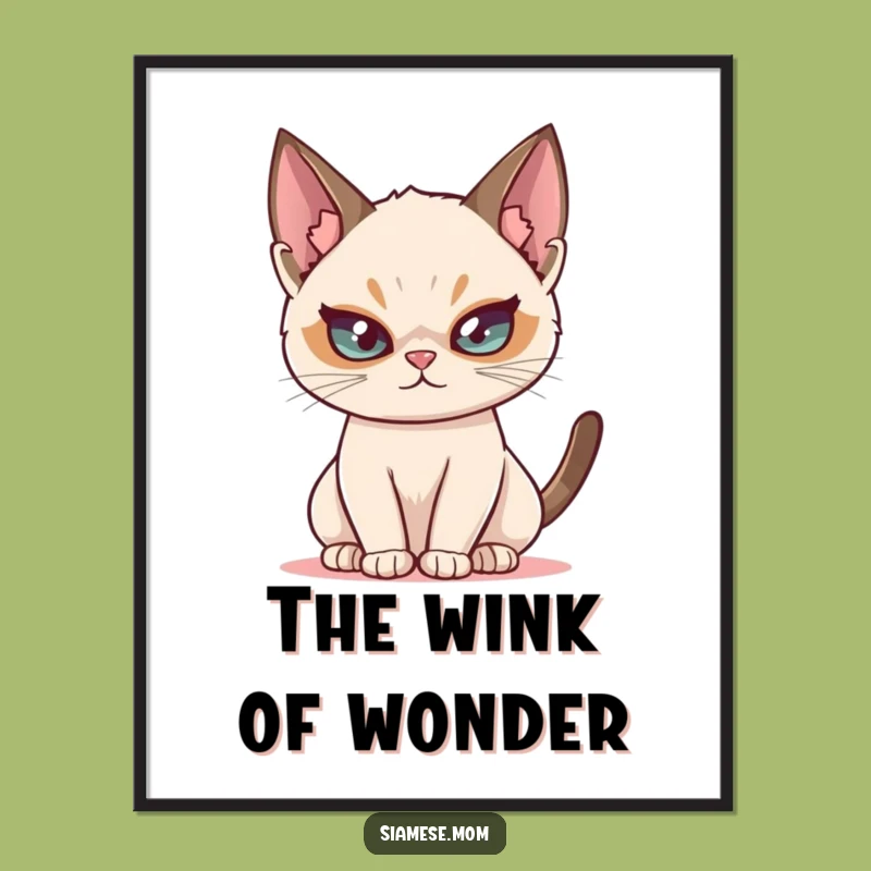 Funny Siamese Cat Mischief Digital Art - Playful Feline Printable Gift