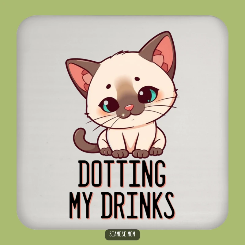 Funny Kawaii Siamese Cat Coasters: Protect Surfaces, Laser Funny Gift!