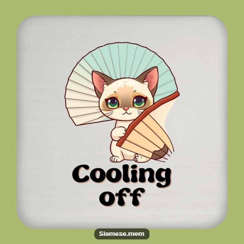 Funny Siamese Cat Coaster Set - Protect Surfaces with Humor