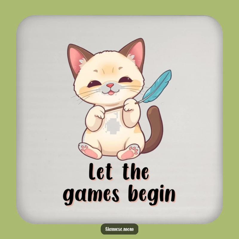 Funny Kawaii Siamese Cat Coasters: Playful Paws Protection, Chic Home Gift