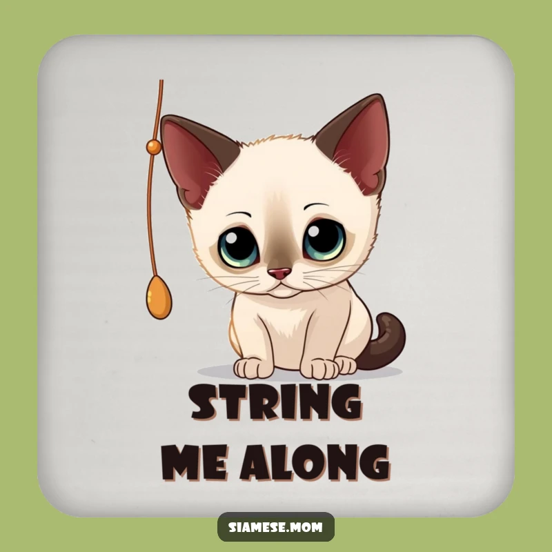 Funny Siamese Cat Coasters: Protect Surfaces with Feline Fun - Set of 4!