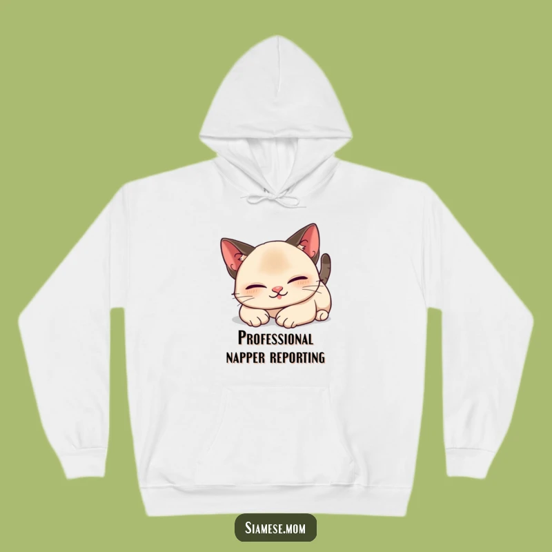 Cozy Funny Kawaii Siamese Cat Hoodie: Lazy Stretch Comfort, Perfect Warm Gift