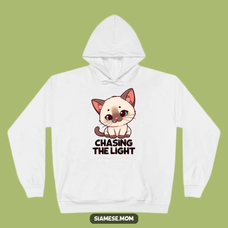 Funny Kawaii Siamese Cat Hoodie: Cozy Laser Focus, Ultimate Funny Gift!