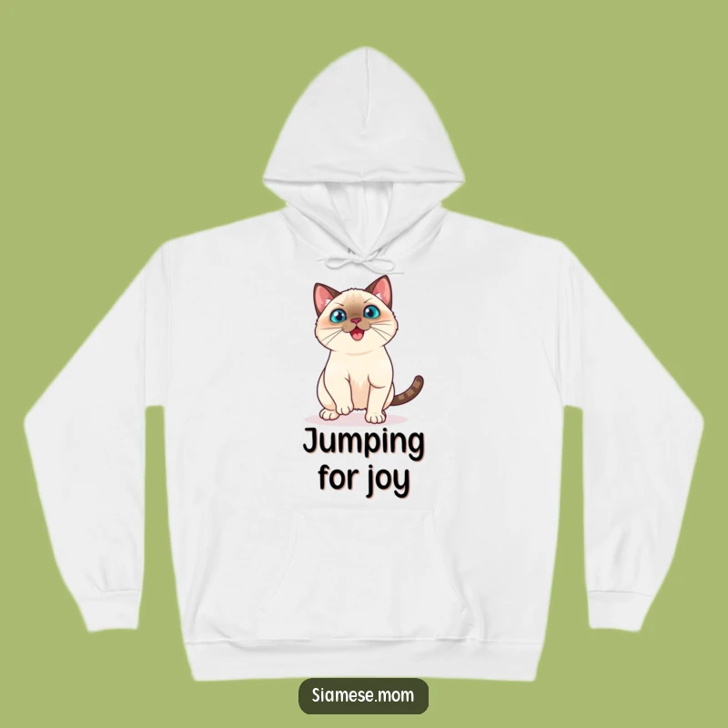 Funny Kawaii Siamese Cat Hoodie - Playful Pounce Gift for Active and Cozy Fans