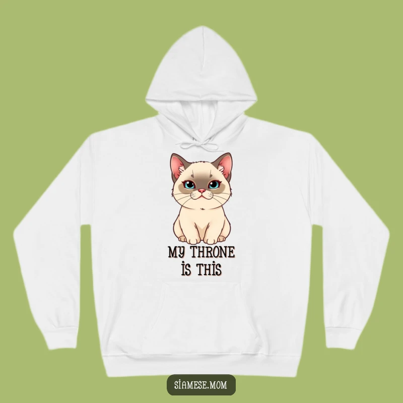 Cozy Funny Regal Siamese Cat Hoodie: Pampered Style, Perfect Funny Gift