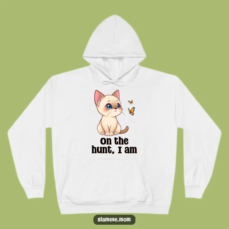 Funny Kawaii Siamese Cat Hoodie - Cozy Alert Watcher Gift for Cat Enthusiasts
