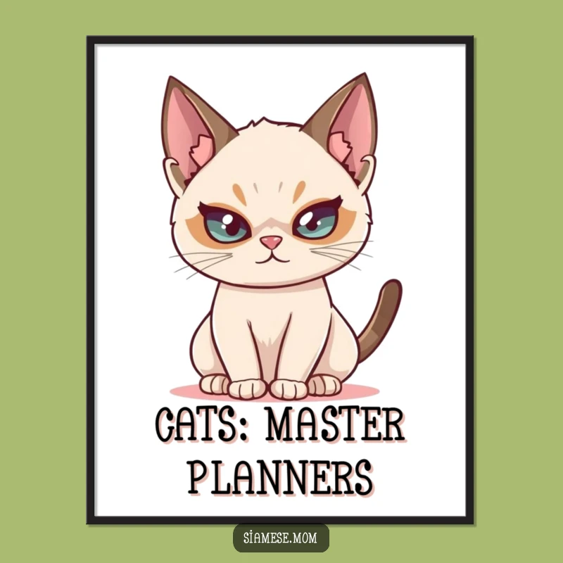 Siamese Cat Mischief: Free Printable Wall Art with a Twinkle