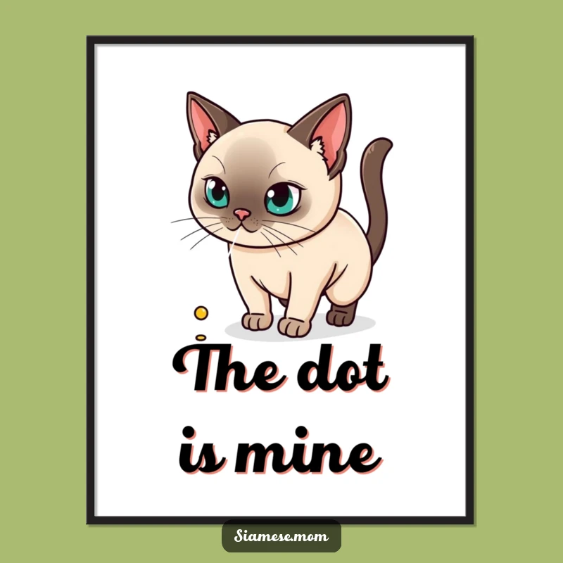 Laser Cat Wall Art Free Printable - Focused Siamese Downloadable Decor