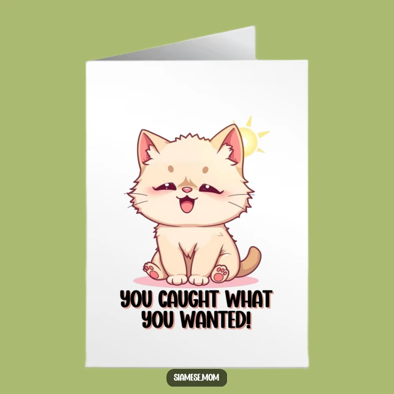 Free Printable Congrats Card: Kitty's Sunny Celebration - Humorous Downloadable Gift
