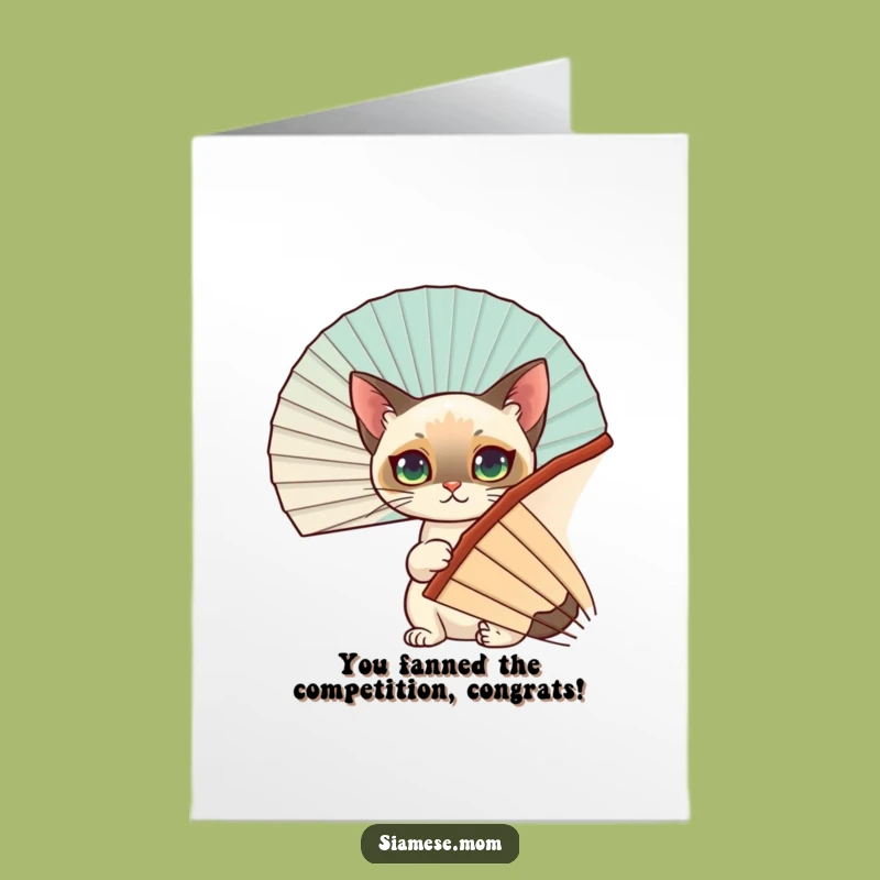 Free Printable Siamese Cat Congrats Card: Funny Surprise Downloadable Gift