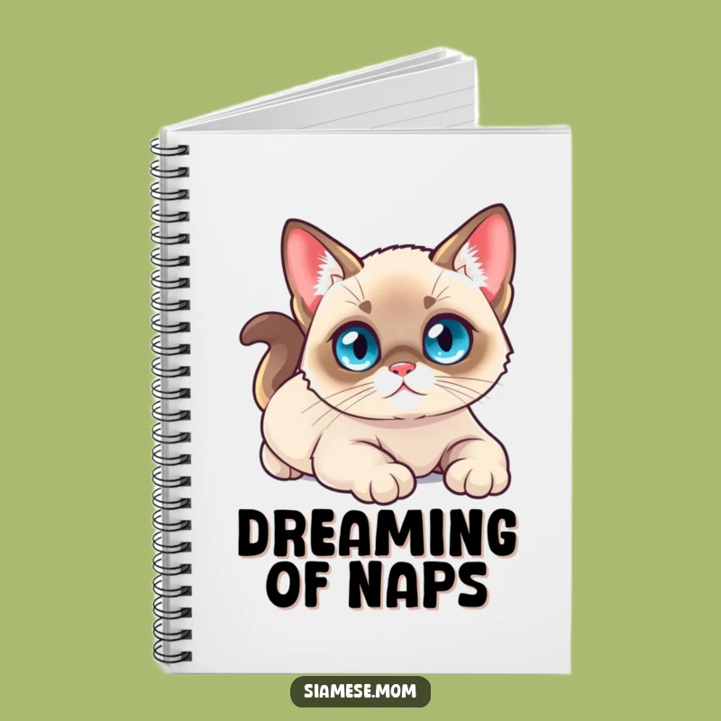 Funny Kawaii Siamese Cat Notebook - Perfect for Relaxed Notes & Ideas