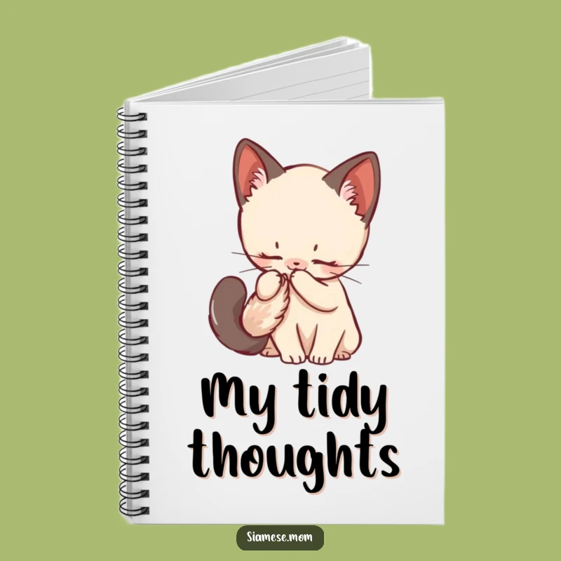 Funny Siamese Kitten Notebook - Fluffy Tail Journal, Perfect Gift!