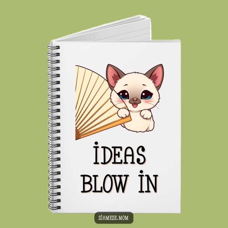 Funny Siamese Cat Fan Notebook: Jot Down Ideas with Cheerful Curiosity