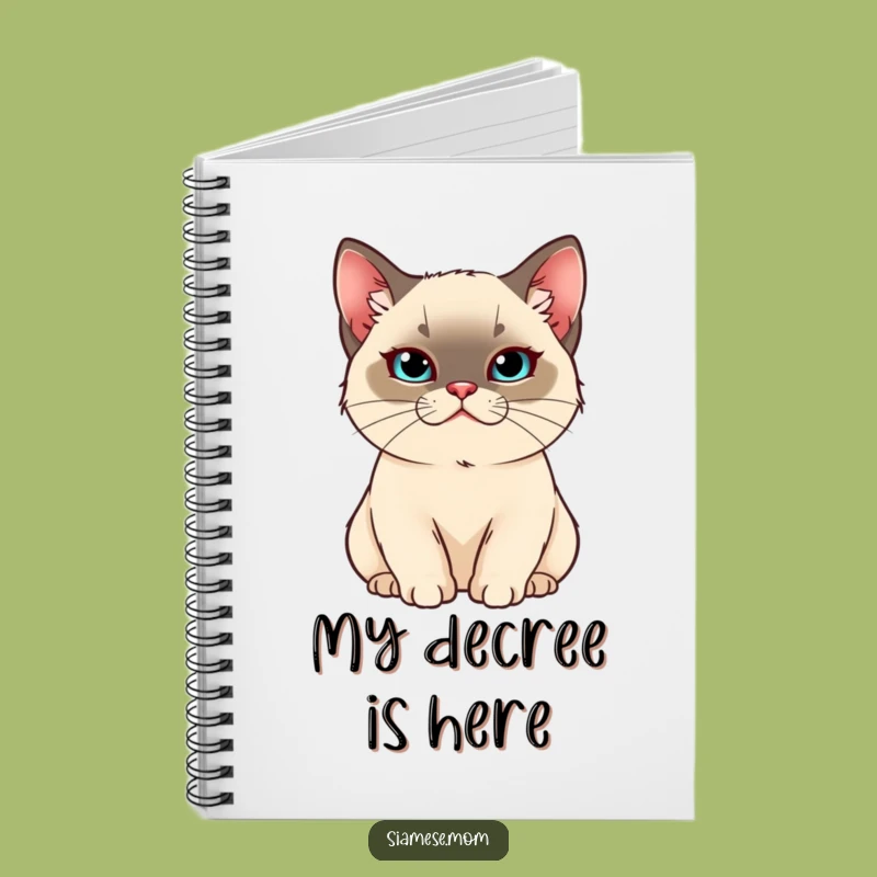 Funny Regal Siamese Cat Notebook: Pampered Plans, Perfect Funny Gift