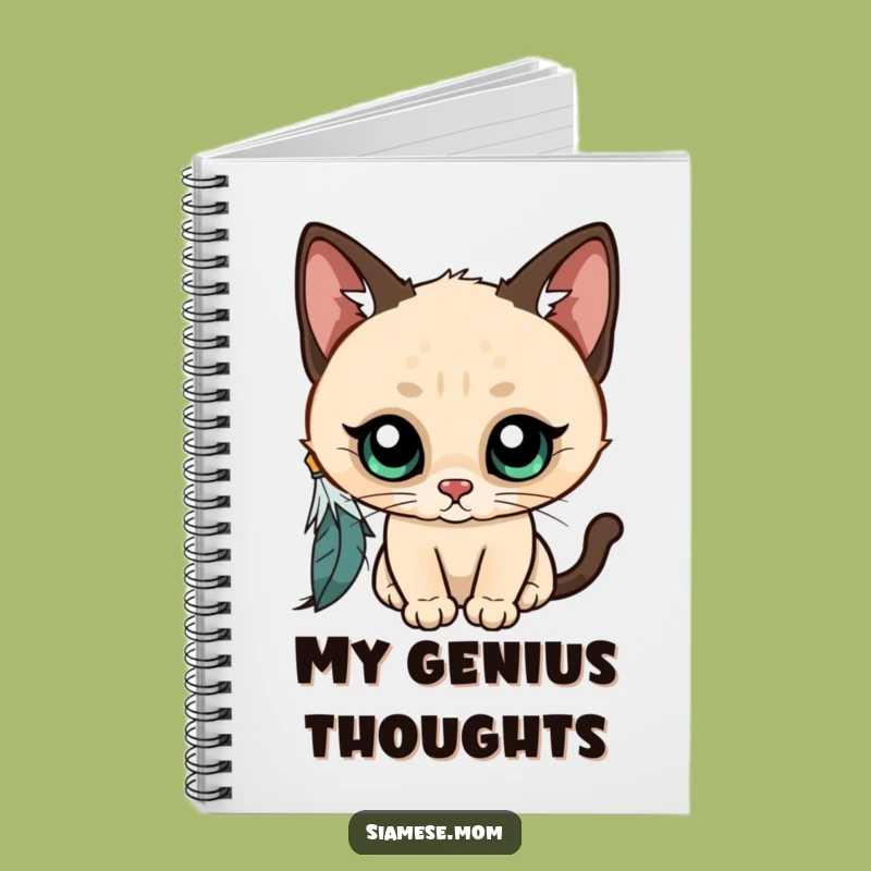 Funny Kawaii Siamese Cat Notebook: Capture Your Thoughts, Creative Funny Gift!