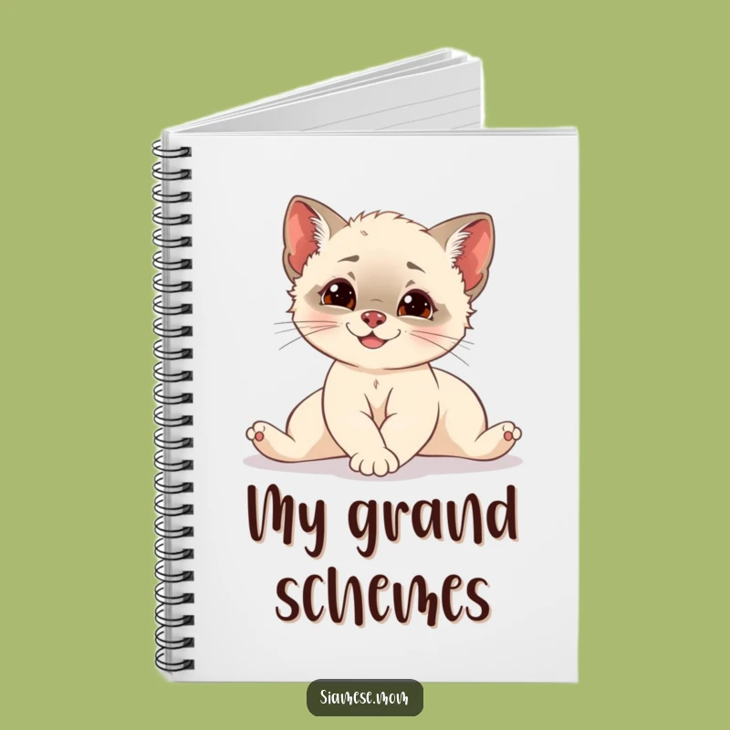 Funny Siamese Cub Notebook: Elegant Stretch Journal for Ideas