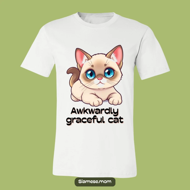 Funny Kawaii Siamese Cat T-Shirt - Comfy & Cute for Cat Fans
