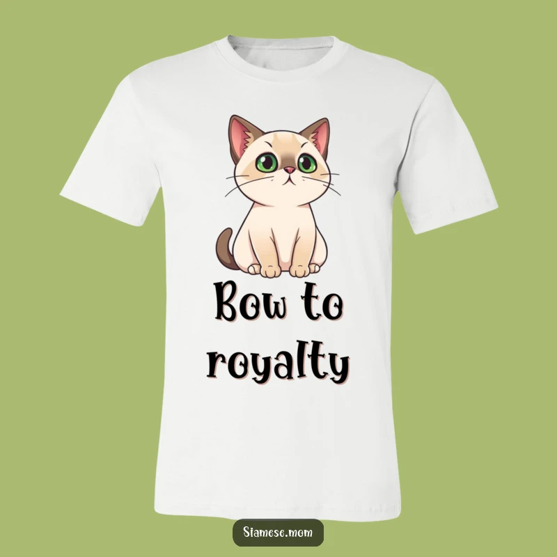 Funny Regal Cat T-Shirt: Kawaii Siamese Ruler for Majestic Gift