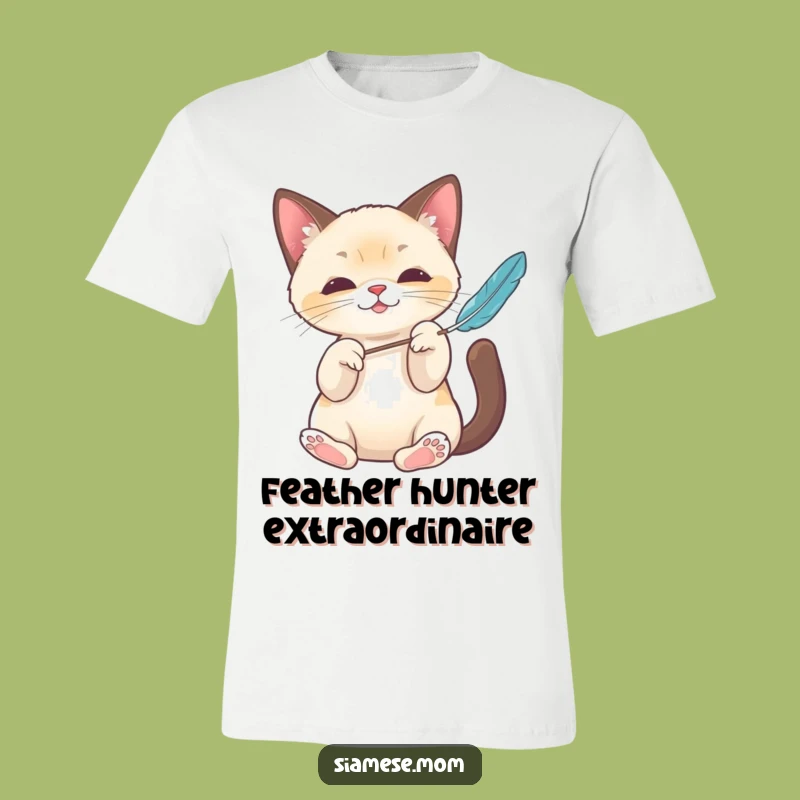 Funny Kawaii Siamese Cat T-Shirt: Batting Paws Design, Hilarious Cat Play Gift