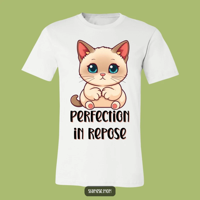 Funny Siamese Cat T-Shirt - Kawaii Cat Neat Paws - Cute and Comfy Funny Gift Tee