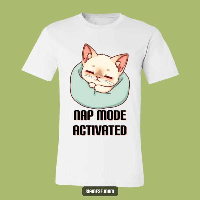 Funny Kawaii Siamese Cat T-Shirt - Cozy Blanket Purr Tee for Ultimate Comfort Lovers