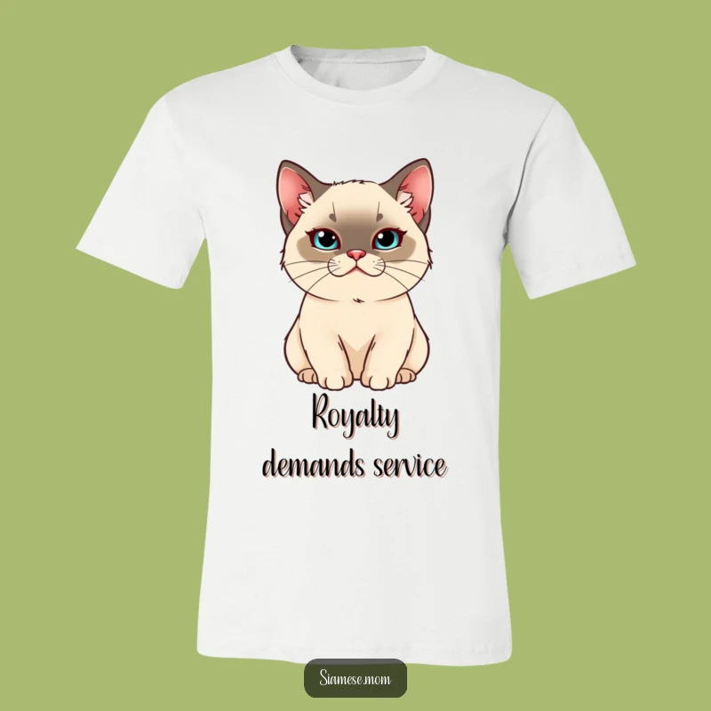Funny Regal Siamese Cat T-Shirt: Pampered Life Tee, Ideal Funny Gift