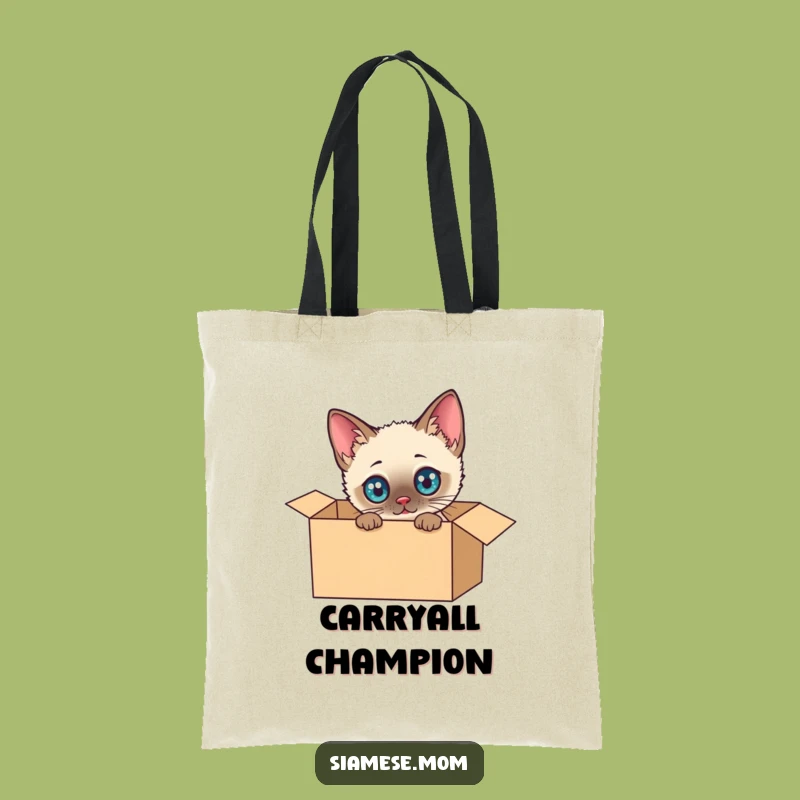 Funny Siamese Cat Tote Bag: Carry Your Essentials with Cute, Comical Style