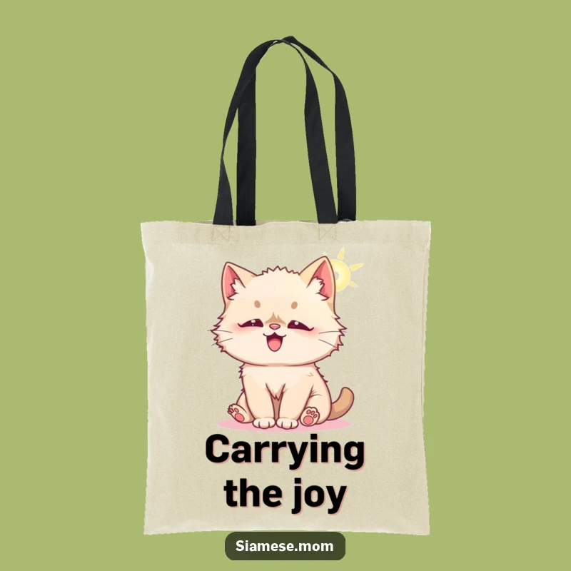 Funny Kawaii Siamese Cat Tote Bag - Carry Your Playful Spirit!