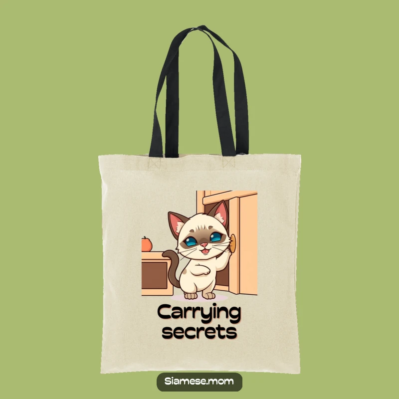 Funny Kawaii Siamese Cat Tote Bag - Carry Your Cat's Mischief!