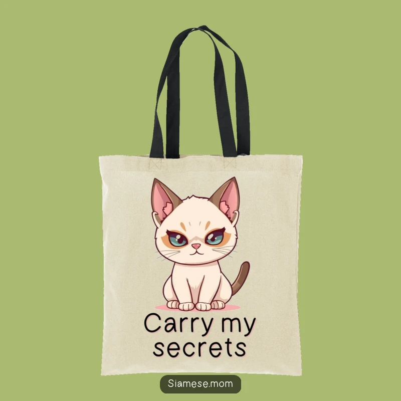 Funny Siamese Cat Mischief Tote Bag - Playful Feline Carry-All Gift