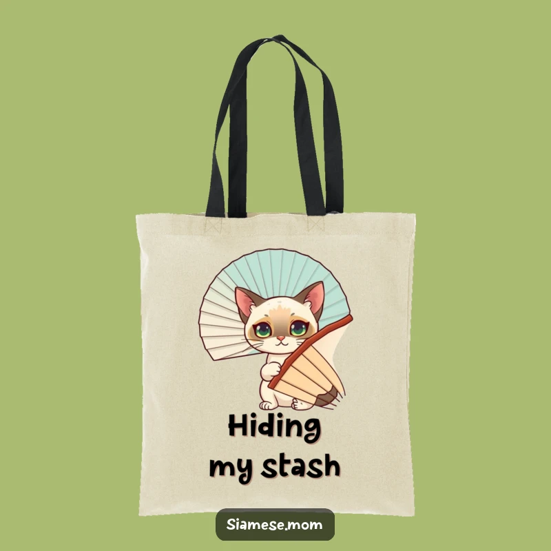 Funny Siamese Cat Tote Bag - Stylish Fan Hiding Accessory